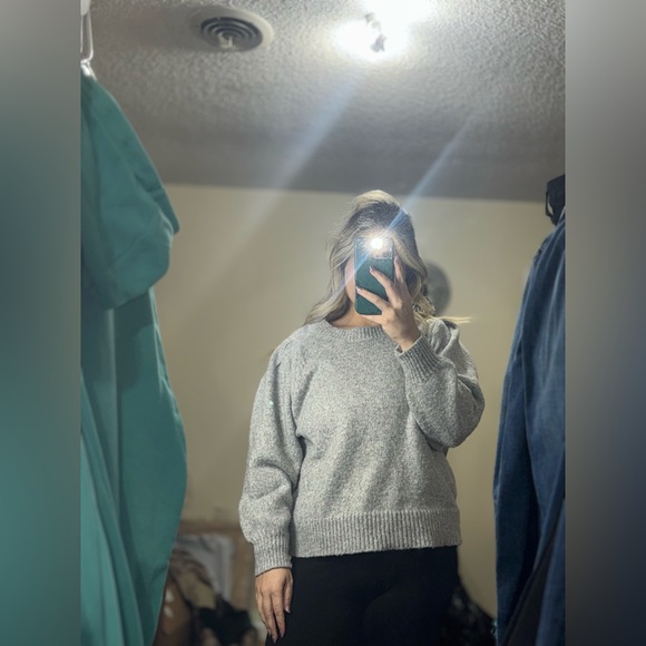 Cropped Cozy Gray Zenana Women's Sweater - Picture 1 of 5